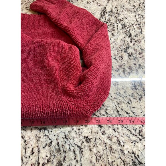 Sonoma LifeStyle Womens  Sweater Size M Red Mock Neck Button Pullover Cabincore - Picture 6 of 7